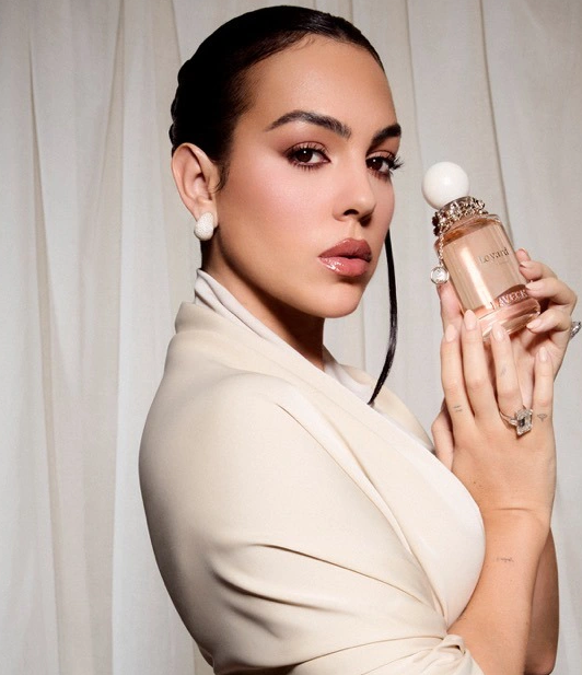 Luxury perfume campaign portrait